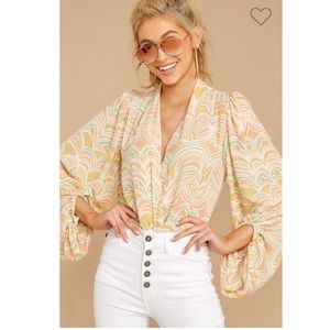 Yellow Multi Print Bodysuit